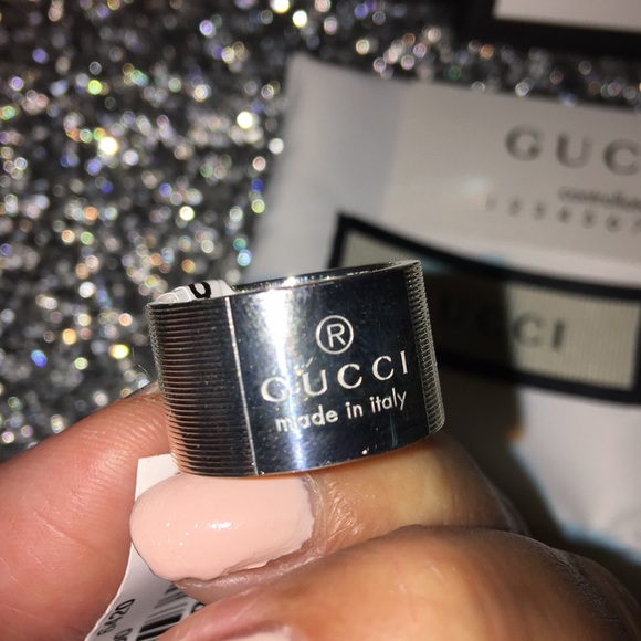 Gucci Solid Sterling Silver Ring -NIB, Size:6 - Picture 6 of 10